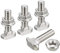 sourcing map M8x30mm T Slot Drop-in Bolt and M8 Hexagon Flange Nut Set, 10 Sets Hammer Head T-Bolt T Shape Stud Sliding Screw for 40 Series Aluminum Profile