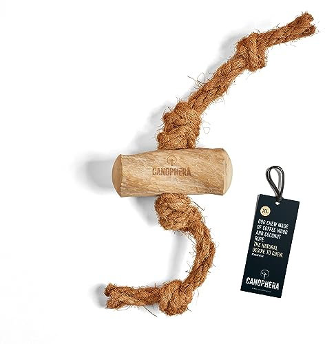 Coffee Wood and Coconut Rope Dog Chew toy - XL Size