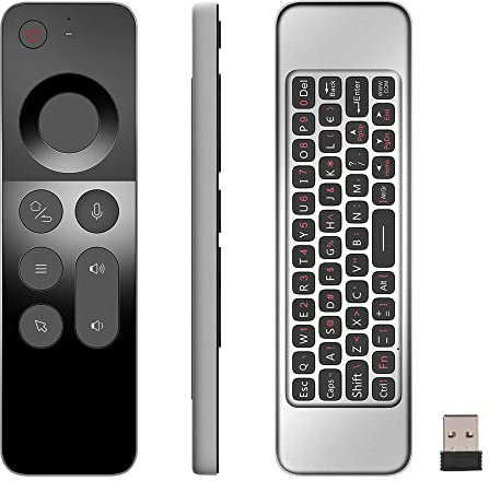 W3 2.4G Wireless Voice Air Mouse Telecomando Mini tastiera per Android TV BOX/Windows/Mac OS/Linux Giroscopio Remoto