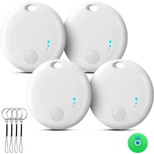 Air Smart Tracker 4 Pack, Localizador Bluetooth Smart Tracker Buscador de Objetos Bluetooth Funciona con Buscar Apple (Sólo iOS,Android no Compatible) Localizador para Llaves, Maletas, Equipaje