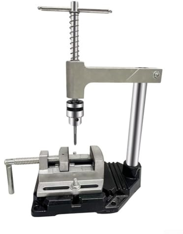Volakebeing Manual Vertical Tapping Machine with Adjustable Tap Wrench and Ratchet Arm, Precision Threading Equipment for 1.5-10mm Taps, Vertical Drill Press Stand and(Aluminum Alloy)