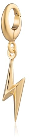 Lily Charmed - 925 Sterling Silver Lightning Bolt Charm or 18ct Gold Plated, Clip On Charm for Bracelet or Necklace