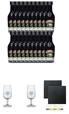 Baileys Cream Sahne aus Irland Whiskylikör 20 x 5 cl + Geschenkset