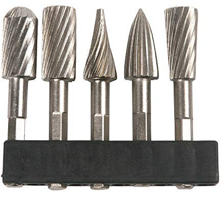 Juego de Brocas de Cortede 5 Piezas Molinillo Herramienta Drill Metal y Madera, Fresa Frontal Aleación de Acero Tungsteno Herramientas Rotativas Cabezal de Pulido