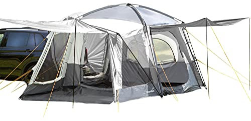 Skandika Heckzelt Pitea XL Cross für 4 Personen | Freistehendes Autozelt mit Schlafkabine, 2,3 m Stehhöhe, wasserdicht, 3000 mm Wassersäule | Camping Vorzelt für SUV, Caddy, Auto