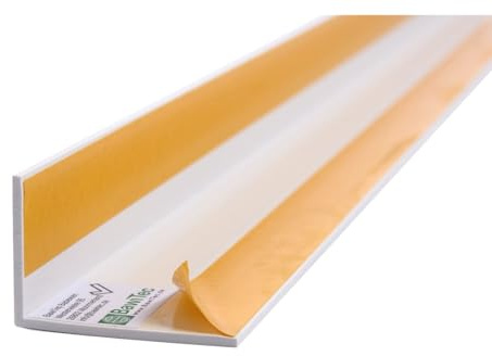BawiTec Kunststoff Winkelprofil,Schenkel 45x25 mm,Länge 200cm,selbstklebend,Farbe weiß,Kunststoffwinkel,Klebeband,Fensterleiste,Profil Winkel,Bauprofil,Fensterwinkel,Breite 45mm 25mm