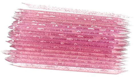 50 Pcs Crystal Cuticle Sticks, Double Heads Cuticle Pushers Sticks Remover, Nail Art Manicure Pedicure Tools (Pink)