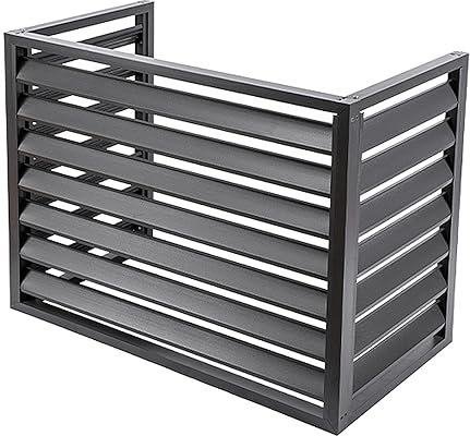 DELURA Klimaanlage Split Klimaanlage Abdeckung - Anthrazit/Grau - Aluminium - Schutzgitter - Verkleidung - Einfache Montage (Size : 100x50x70(39.4x19.7x27.6in))