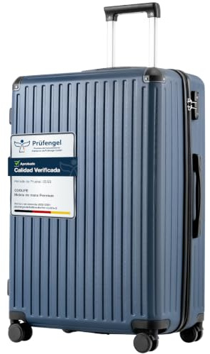 COOLIFE Großer Koffer Hartschalen Hartschalenkoffer, ABS+PC, 75.5cm XL | Verstärkte Ecken, Reisekoffer mit TSA-Schloss, 4 Zwillingsrollen, Trolley-Koffer für Langreise / Langstreckenreise