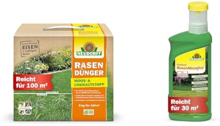 Rasendünger Moos- & UnkrautStopp 5 kg plus Finalsan RasenMoosfrei 500 ml
