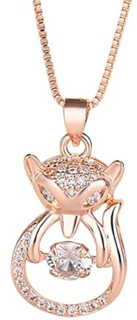 S925 Sterling Silber Fuchs-Schmuck Fuchs Kette Halskette für Damen Fuchs-Themen-Geburtstags-Geschenke für Mädchen Frauen