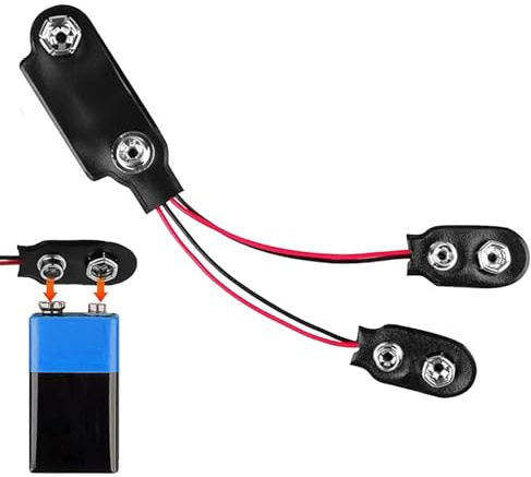 1PCS PP3 to PP9 Battery Adapter for Vintage Transistor Radios, Snap Connector Plastic Leather Batterys Snap T-Type Cable Connectors, 9 Volt Battery Connector for Vintage Transistor Radios Etc