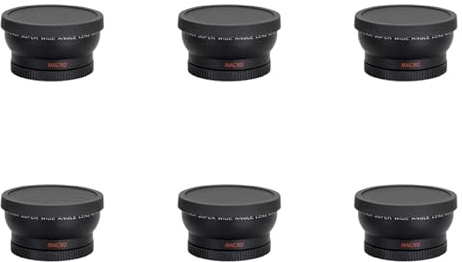 Mokamika 6 convertidores de 58 mm, 0,45 aumentos, con objetivo gran angular y macro para Rebel T6, T6I, Sl1, T5, T5I, T4I, T3, T3I, T1I, T2I, Xsi, Xt, 70D, 60D, 60Da 7D, 5D, 1D