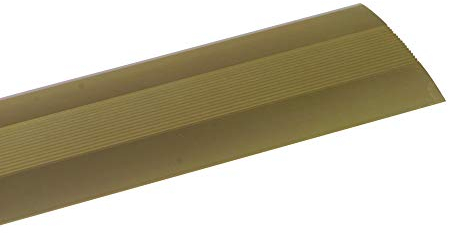 Amig - Scossalina a pavimento | 985 mm x 4 mm x 0,5 mm | Colore: Oro | Adesivo | Striscia di transizione | Profilo di giunzione per pavimenti, parquet e decking | Per pavimenti in legno