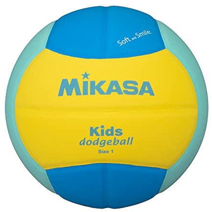 MIKASA Smile Dodgeball No. 1 (For Toddlers - Elementary School Students), 5.3 oz (150 g), Yellow/Blue/Green, SD10-YLG Recommended Internal Pressure: 0.10 - 0.15 kgf/cm)