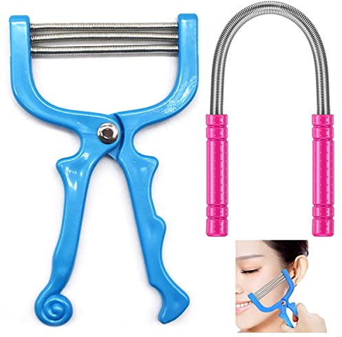 Vår-ansiktshårspilator, regerly 2 delar manuell bärbar epilator våransiktshårborttagare skönhetsverktyg för kvinnor ansiktshårborttagning