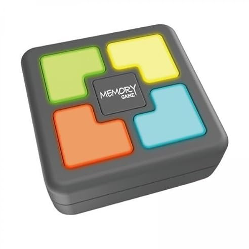 LOVIVER 2X Tragbares Elektronisches Gedächtnisspiel Gedächtnistraining Wiederholen Sie Die Farbe Lernspielzeug für Drinnen Spaß mit Geräuschen für Kinder Ab 4