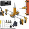 Door Lock Hole Opener Mortiser Kit, 2025 New Upgraded Dust Protection Door Lock Jig for Installing Wooden Doors, Fitting Tools Kit with 18mm 22mm 25mm Tungsten Steel Cutters