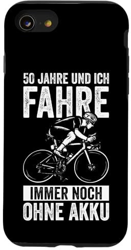 50 YEARS AND I'M STILL RIDING WITHOUT A BATTERY Bike rider Case for iPhone SE (2020) / 7 / 8