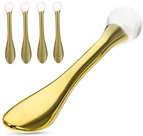 GOOHOCHY 5 Stück Augenmassagegerät Kompakter Augencreme Applikator aus Langlebiger Zinklegierung Tragbare Anti Augenringe Massage für Zuhause
