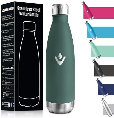 HoneyHolly Trinkflasche Edelstahl 750ML, 18/8 Edelstahl, Wasserflasche, BPA-frei, Trinkflasche Sport, Doppelwandig Vakuumisoliert, Isolierflasche, Wasserflasche für Camping, Picknick, Gymnastikraum