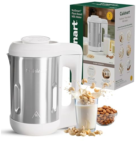 Cuisinart NutSmart 50 Oz Nut Milk Maker Machine Makes Milk in 60 Seconds, Easy to Use and Clean, Perfect for Almond Milk, Soy Milk, Oat Milk, Made with BPA Free Stainless Steel