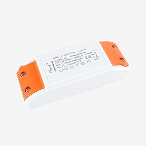 Yafido Halogen Elektronischer Trafo 230V auf 12V AC, 20–60W, Dimmbar Transformator, Flimmerfrei & Geräuschlos, mit Überlastungsschut, für Halogenlampen
