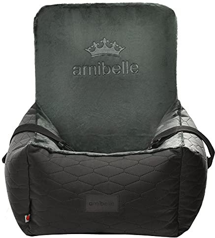 Luxuriös Hunde Auto Sitz - Autositz für Hunde & Katzen, Universal, Waschbar, Schwarz, Kunstleder, 55 x 55 cm
