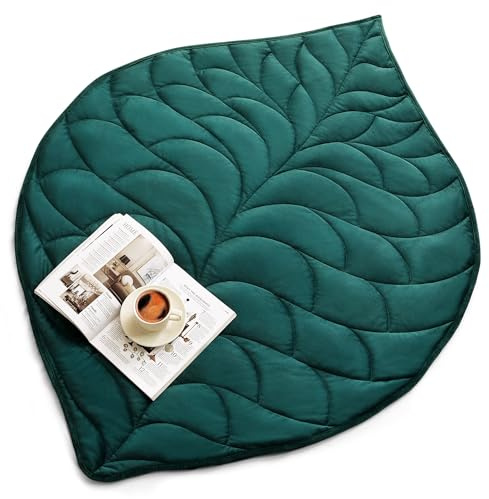 Kaisa Weighted Lap Blanket 7 lbs 41 x 53, Cozy Luxury Crystal Velvet Small Weighted Blanket for Adults, Portable Travel Weighted Blanket for Relaxation, All-Season Blanket, Machine Washable, Green