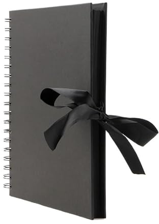 Travel Growth Commemorative Book ﻿ Black Cardboard DIY Coil Album Handmade Creative Painting Scrapbook Album Applicable to photos, receipts, star cards, etc