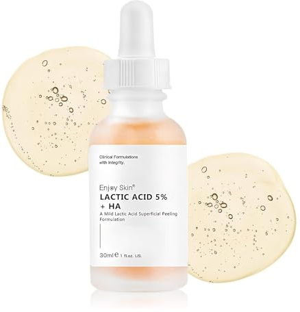 Gesichts Serum 30 ml mit AHA 5% & HA 2% Peeling Gesicht gegen Unreinheiten & erste Fältchen Fruchtsäurepeeling Ohne Duftstoffe Milde Fruchtsäure-Pflege für zarte Haut