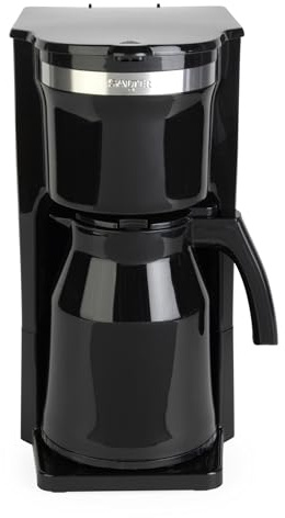 Salter Thermobrew Cafetière - Préparez jusqu'à 8 tasses à la fois, Carafe en verre thermique de 1L, garde au chaud pendant jusqu'à 5 heures, Compatible avec le café moulu, Filtre réutilisable, 800W