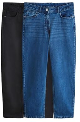 THE SET Dam 2-pack mom-jeans från THE SET Black/Dark Blue 38