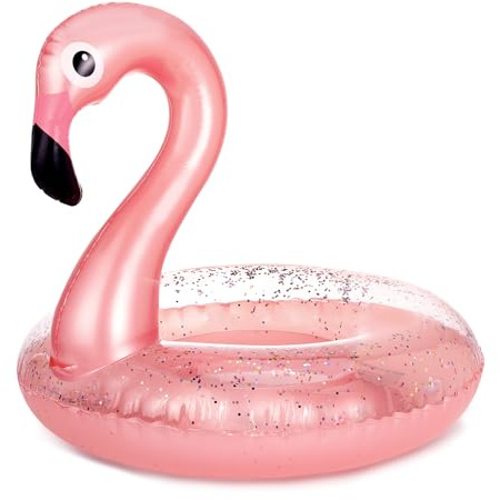 MoKo Inflatable Swimming Ring Float for Kids, 70#, Pink Flamingo