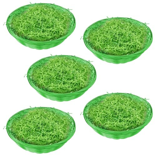 4 cestini pasquali, 100 g, verde erba pasquale da riempire, cestini per uova di Pasqua, cesti di vimini, pasquale, cestino regalo di Pasqua, decorazione per bambini (4 pezzi B)