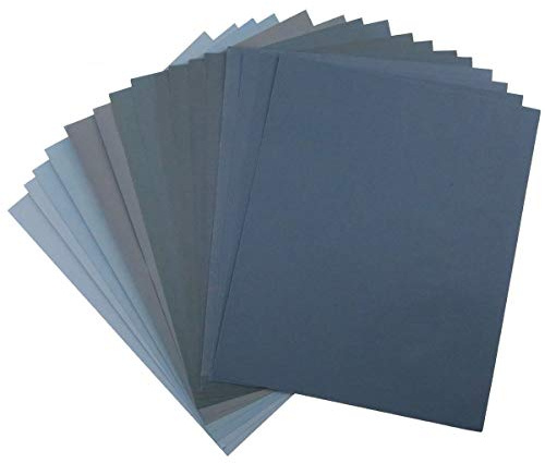 9 x 11 Sandpaper Sheets 400-5000 Grit Sanding Paper for Wood Furniture Finishing, Metal Sanding and Automotive Polishing, Wet or Dry Sanding, 16 Sheets