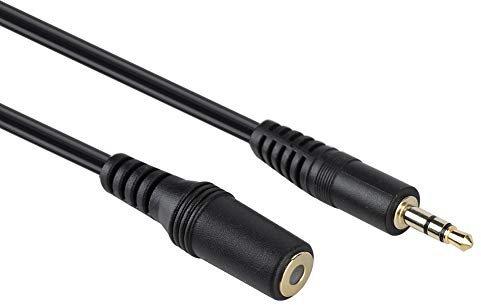 15 m - Câble d'extension audio stéréo, câble d'extension pour casque, prise jack mâle 3,5 mm / prise femelle 3,5 mm, parfait pour les écouteurs smartphone