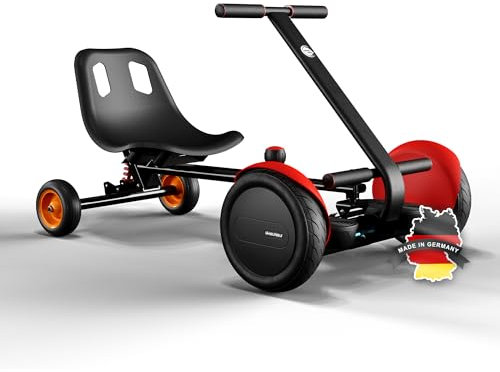 'Alpha Cart' - Hovercart für alle 6.5, 8.5 & 10 Hoverboards - Gefedertes Hoverkart für Hoverboards, Self-Balance Scooter, Balance Scooter mit Federung, Stoßdämpfern