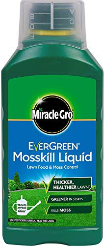 Miracle-Gro 2 x Mosskill Liquid Concentrate - 66 sq m Coverage, Lawn Food and Moss Control, Fast-Acting, Results in 3 Days