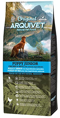 ARQUIVET Original - Puppy junior - Pollo e riso - Crocchette per cuccioli - 12 kg - Cibo per cani giovani o madri in gravidanza