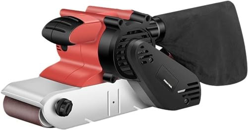 CHRISK Máquina de Lija de Banda lijadora Lijadora de Banda lijadora 1200W Máquina de Correa de Lijado portátil Lijado de carpintería de Escritorio pequeño