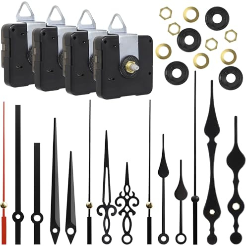 4PCS Clock Mechanism, Quartz Clock Movement, Replacement Clock Mechanism