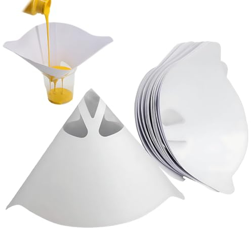 UYVPAER 50 Piezas Colador De Pintura, Nailon Desechable Coladores De Papel De Pintura Embudo De Pintura Con Punta De Filtro, Filtro De Pintura Para Aparatos De Pintura Por Pulverización