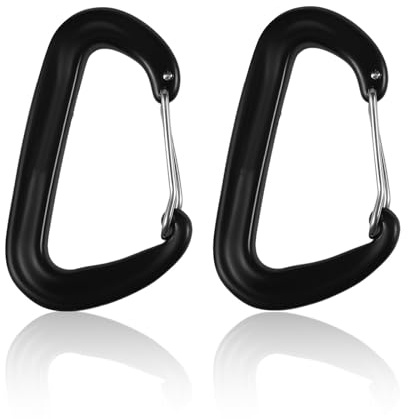 Ztolbriy 2 Pack 12KN S Carabiner, Small Heavy Duty Snap Hook Carabiner Clips For Outdoor Camping Hiking Backpack Keychain Accessories