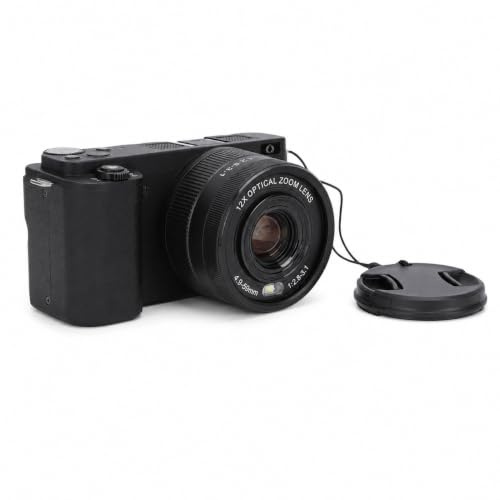 Elprico Cámara Digital 4K, Cámara sin Espejo de 64MP 20X Zoom Anti Shake con Pantalla de Flip de 3 Pulgadas para Fotografía y Vlogging (Black)