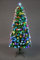 SHATCHI 6Ft/180cm Fibre Optic Christmas Star Topper-Firework Flower Effect-Pre-Lit Green Artificial Xmas Tree-Multicolor Changing Lights, PVC, 180 cm
