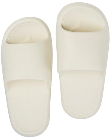 Etrexonline Zapatillas para Mujer Cómodas y Antideslizantes - Chanclas de Estar Por Casa, Sandalias Pantuflas on Cloud para Verano, Playa, Piscina y Baño (Color Blanco, Talla 36/37)