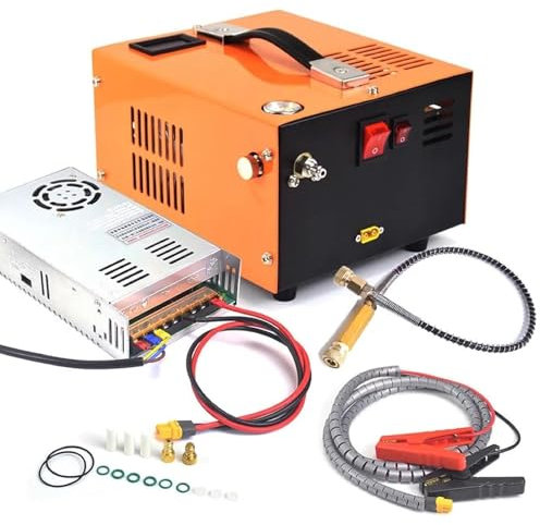 Compressore D'aria Pcp (Ventola Di Raffreddamento Da 12500 Giri/Min), Trasformatore Del Compressore Della Pompa Ad Alta Pressione (30mpa/4500psi) - 5l Portatile Senza Olio/Acqua