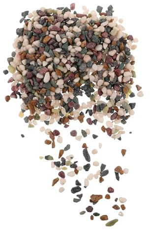 HOUDERCO Small Aquarium Decor Stones Fish Tank Bottom Gravel Natural River Rocks for Live Fish and Indoor Plants