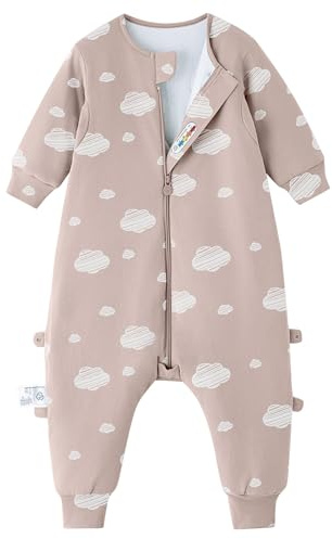 kaiya baby Unisex Toddler Sleep Sack with Feet, 2.5 Tog Baby Winter Sleep Sack Long Sleeve 18-36 Months, Gifts for Boys & Girls, Pink Sky